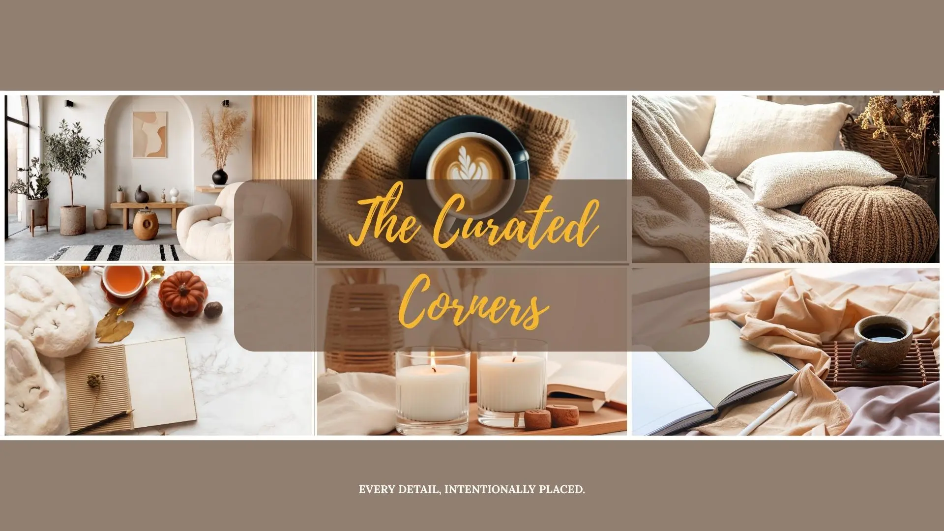 Home Curated collage of organic modern home decor